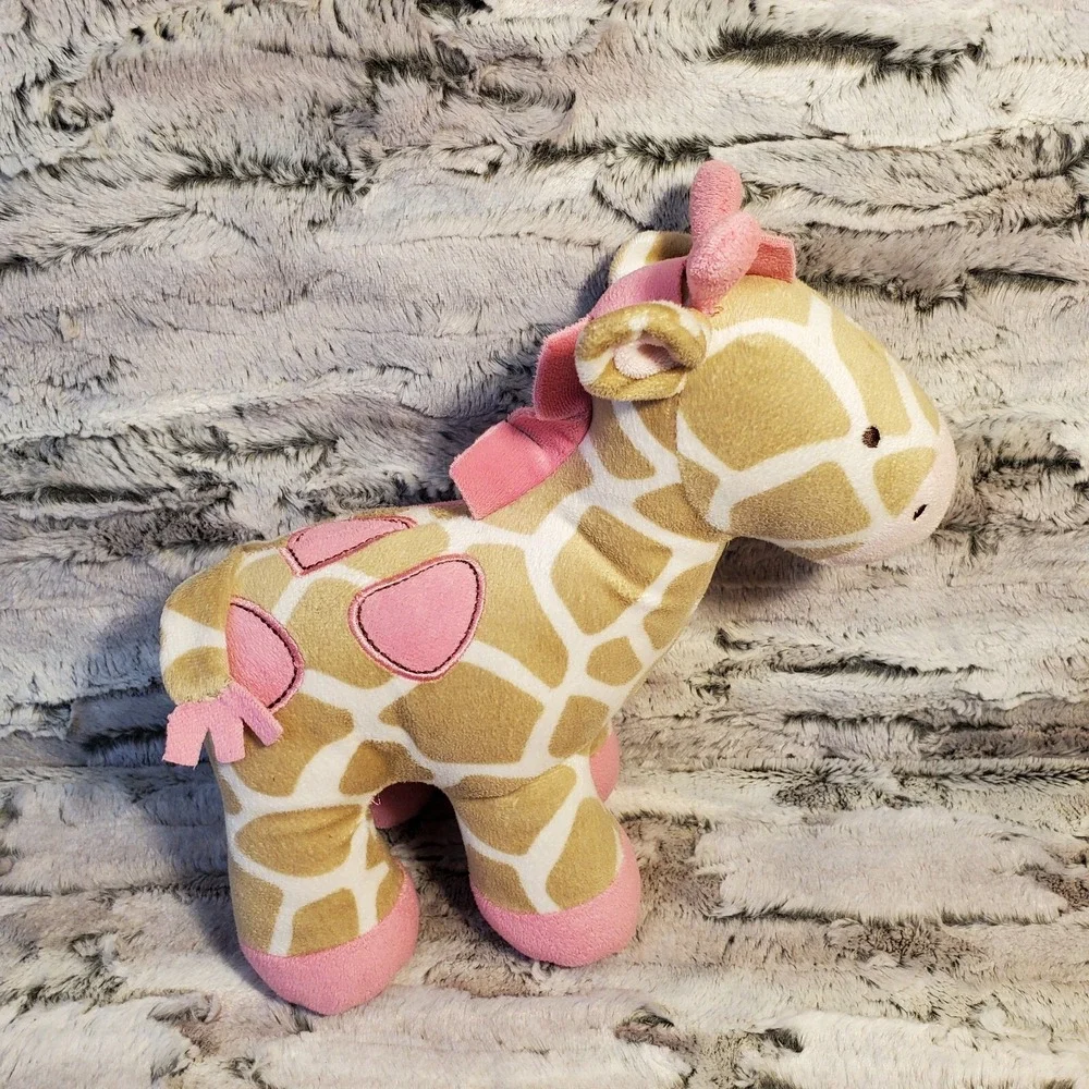 Carters‎ Giraffe Baby Plush Stuffed Animal Brown Pink 2012 Baby Toy 10